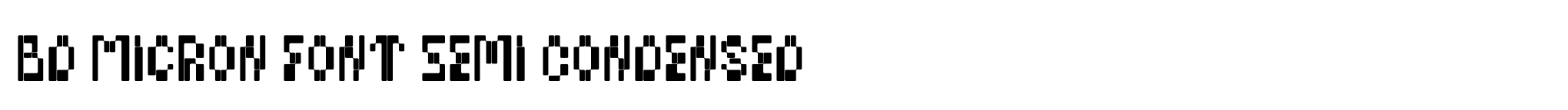 BD Micron Font Semi Condensed image